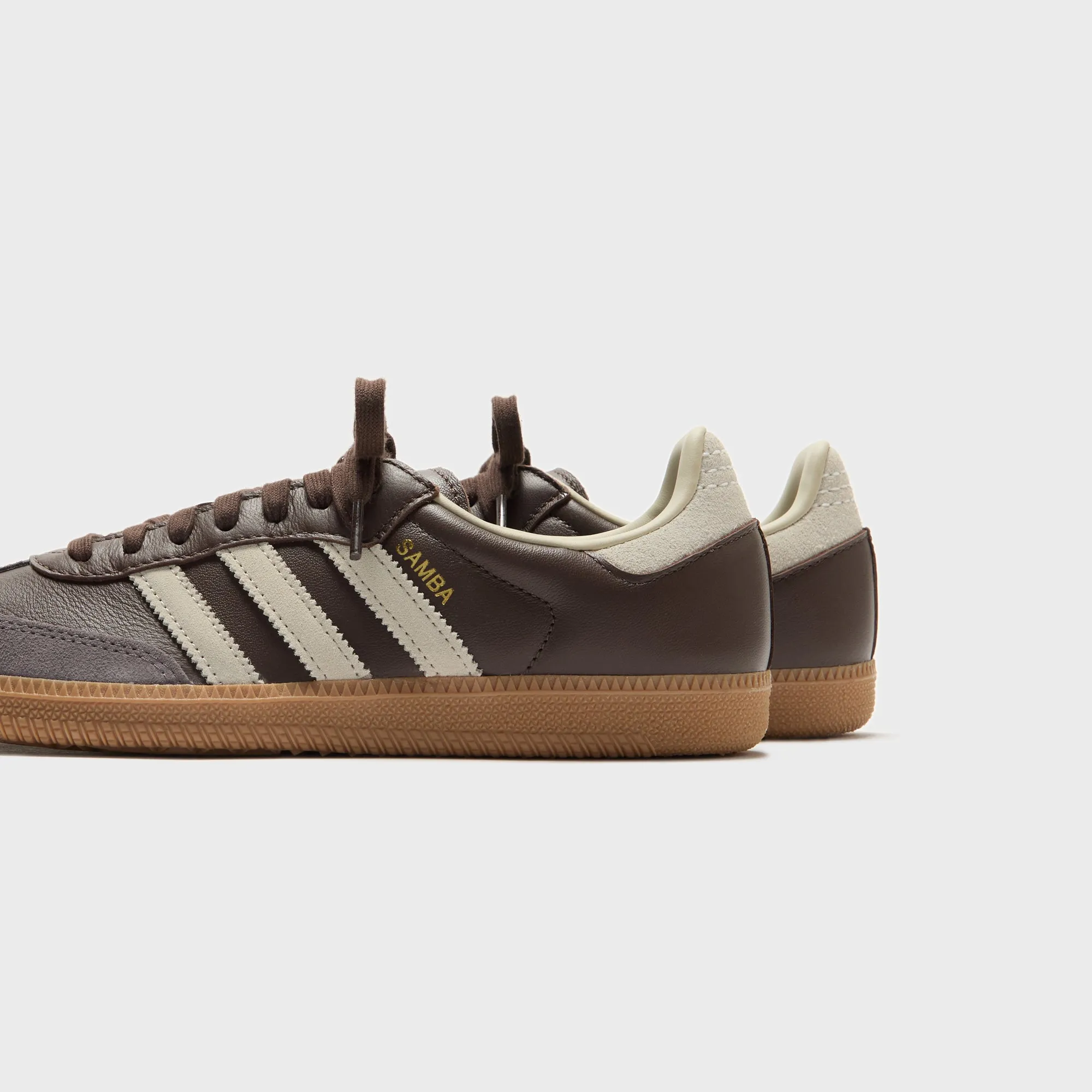 Adidas Samba Og - Brown / Putty Grey / Gold Metallic Comfort Contour High Cushioning