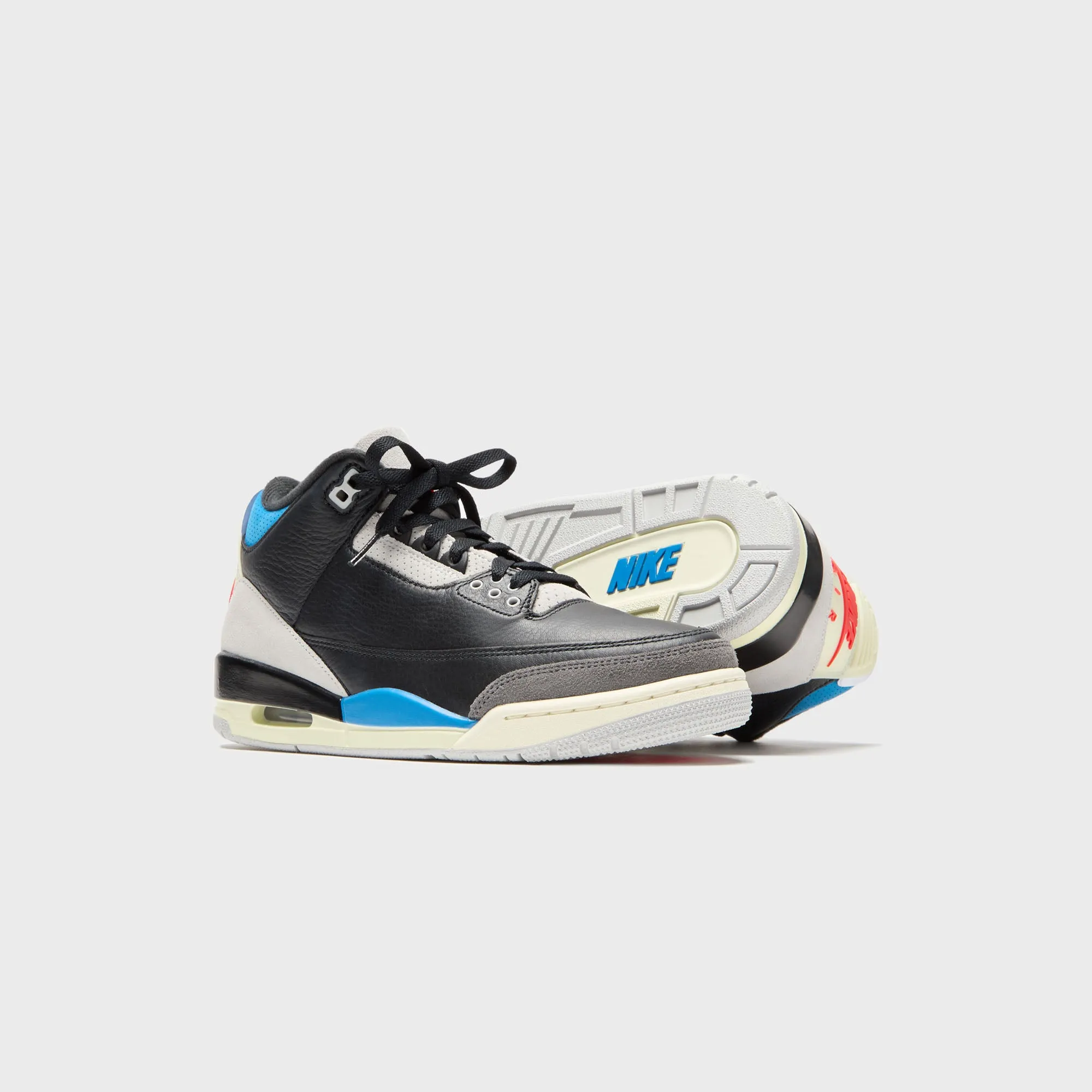 Jordan Air Jordan 3 Retro Og - Black / Chile Red / Neutral Grey / Military Blue / Coconut Milk Comfortable Concert Wading Shoes