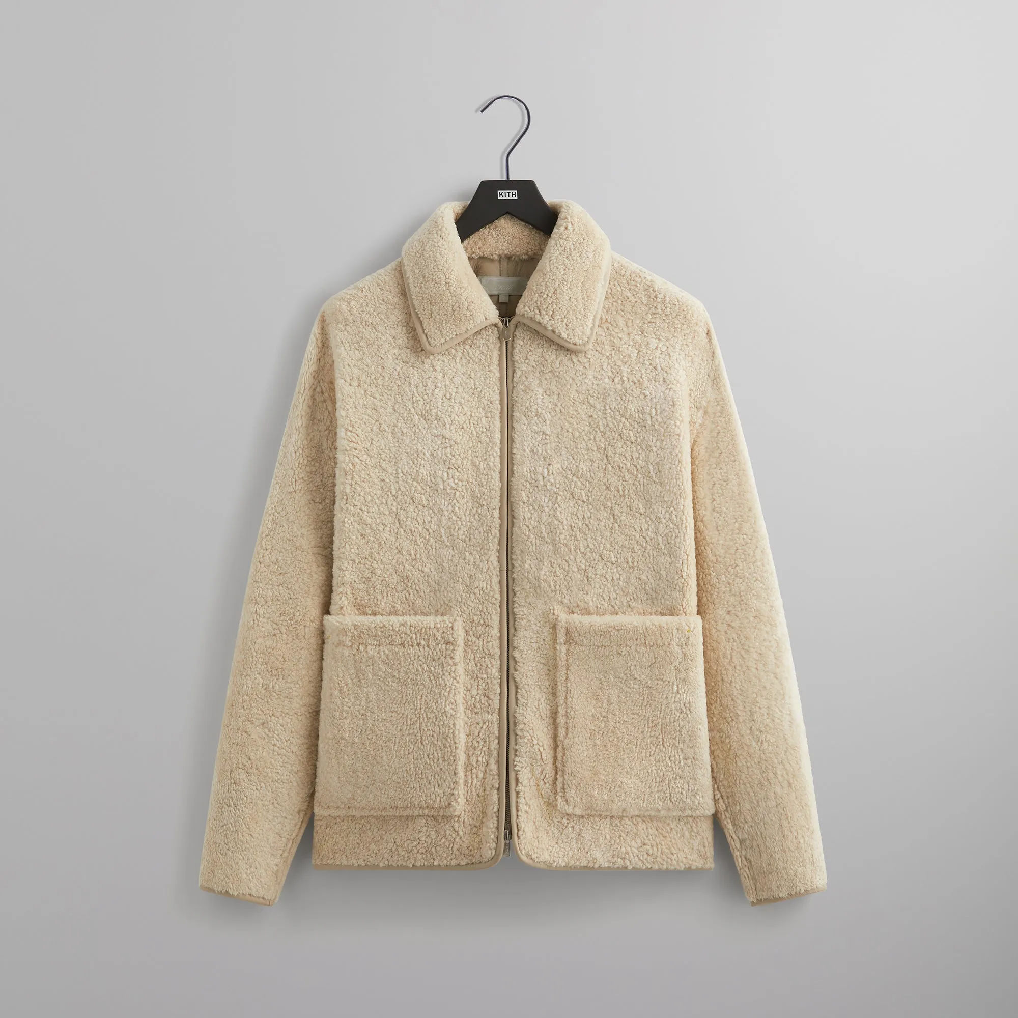 Kith Archer Shearling Jacket - Sector Soft Elbow Index