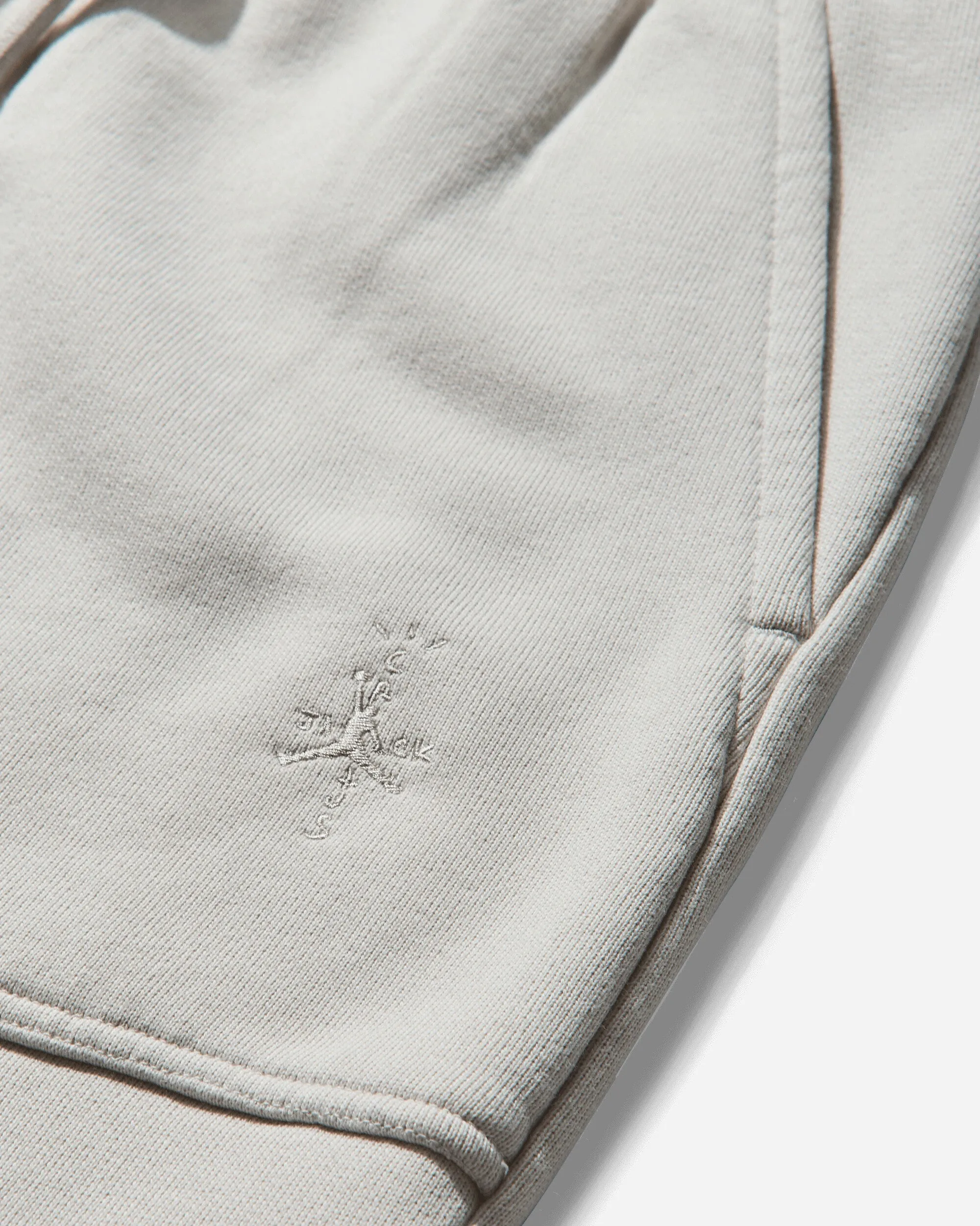 Comfortable Durability Comfortable Elastic Tape Lace Men'S Travis Scott Fleece Pants Light Bone