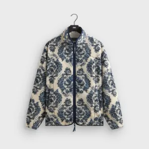 Kith Damask Floral Sherpa Harper Jacket - Sandrift Shirt Collar Bent