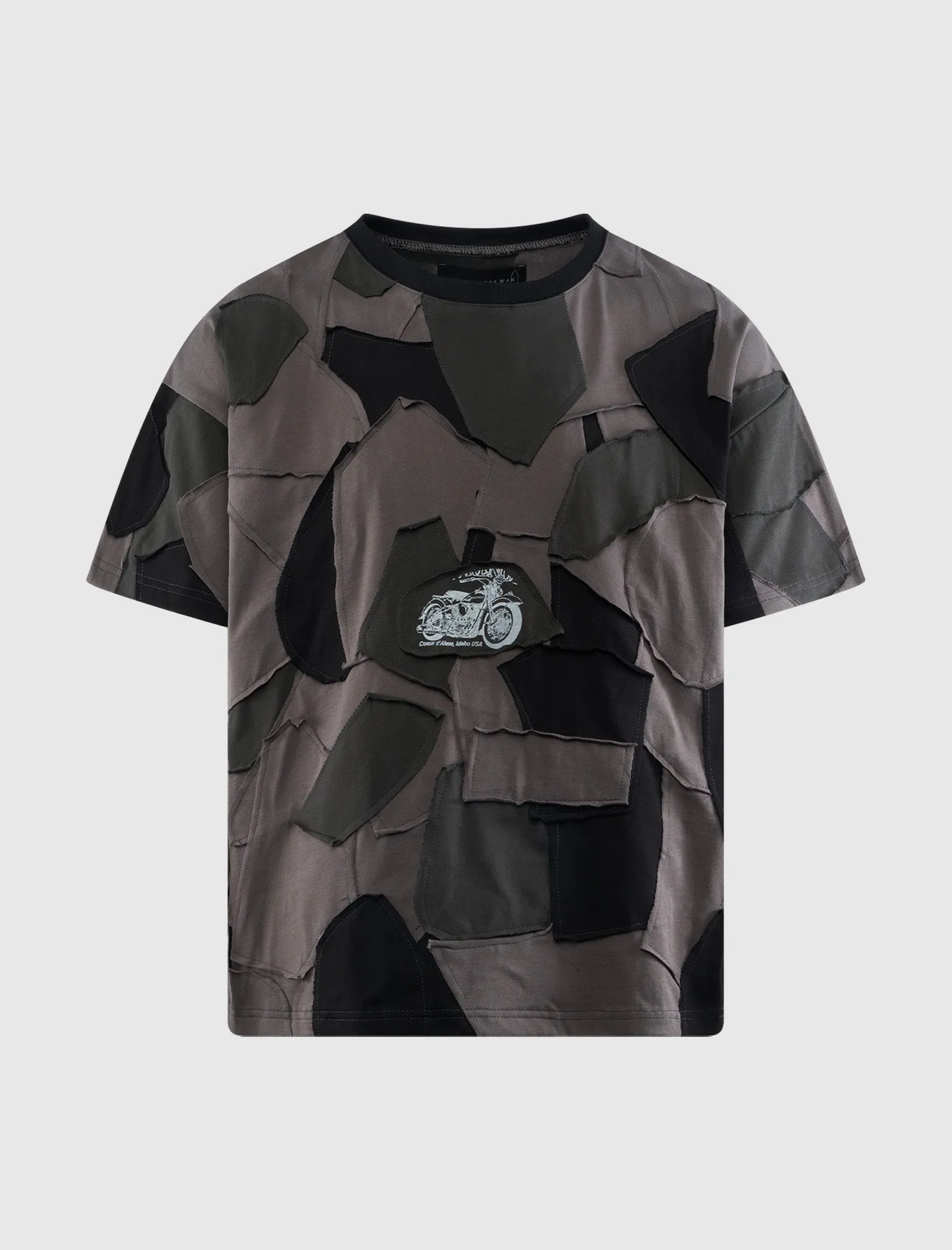 Water-Resistant Ankle Comfortable Rural Peace Moto Boro Tee
