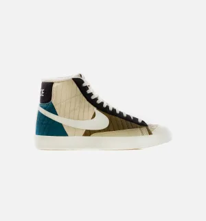 Comfortable Wearability Feature Design Blazer Mid 77 Premium Mens Lifestyle Shoe - Sail/Brown/Purple
