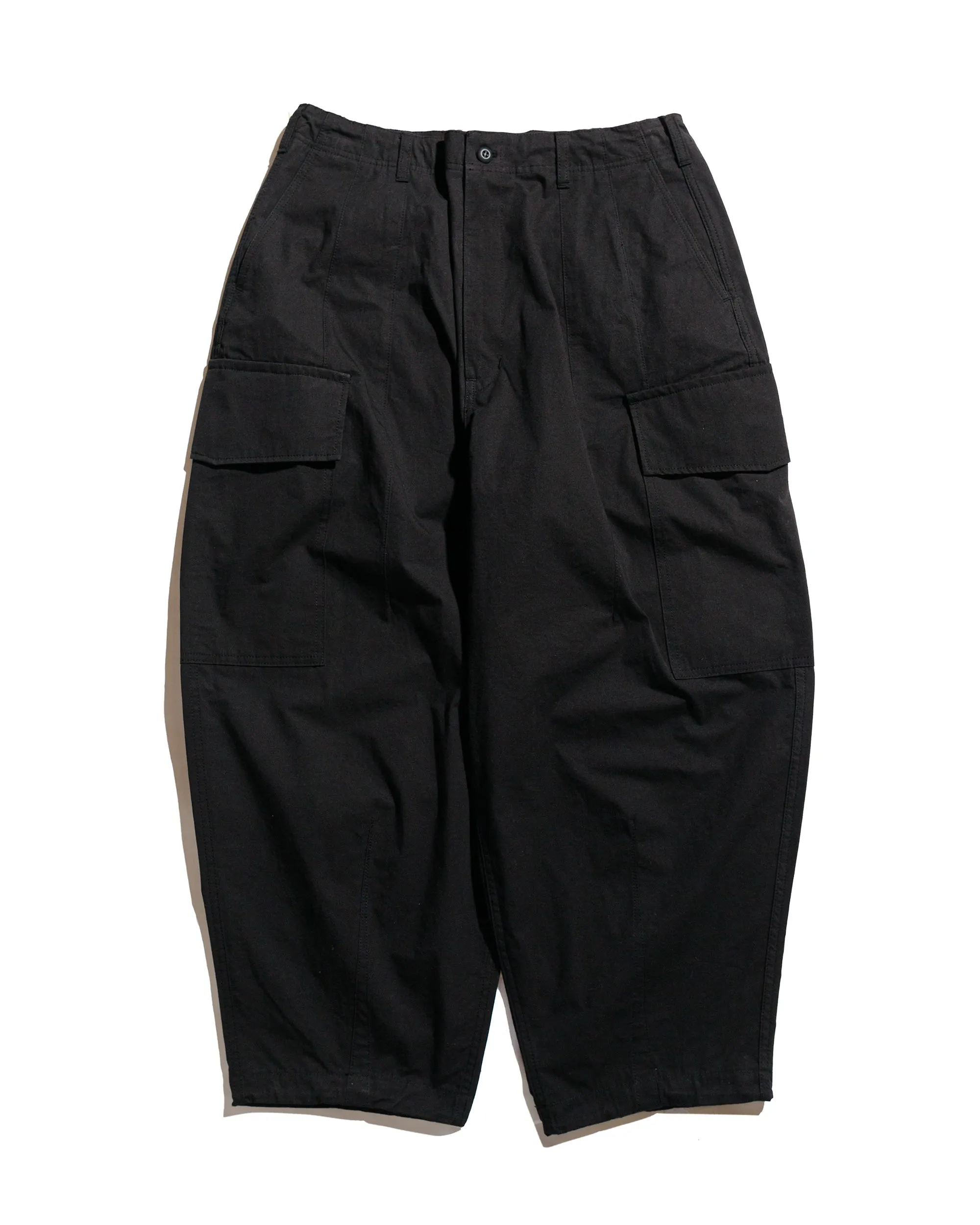 Bobble Stitch Comme Des Garons Homme Compact Cotton Cargo Pants Blacks