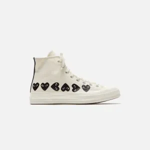 Black Friday Deal Valentine's Day Sale Comme Des Garons Play X Converse Multi Heart High Top - Beige / Black