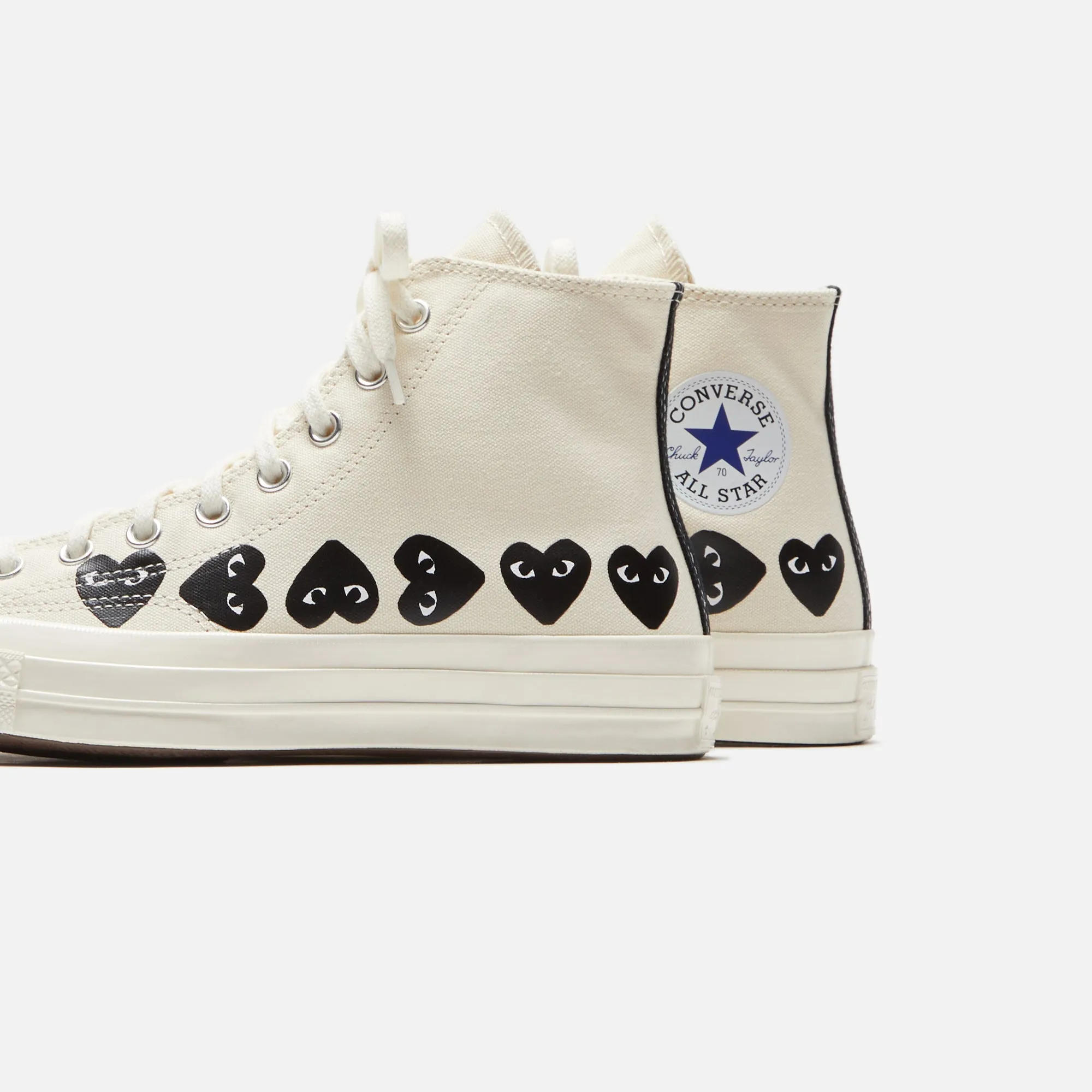 Comme Des Garons Play X Converse Multi Heart High Top - Beige / Black Comfort Arch Padding