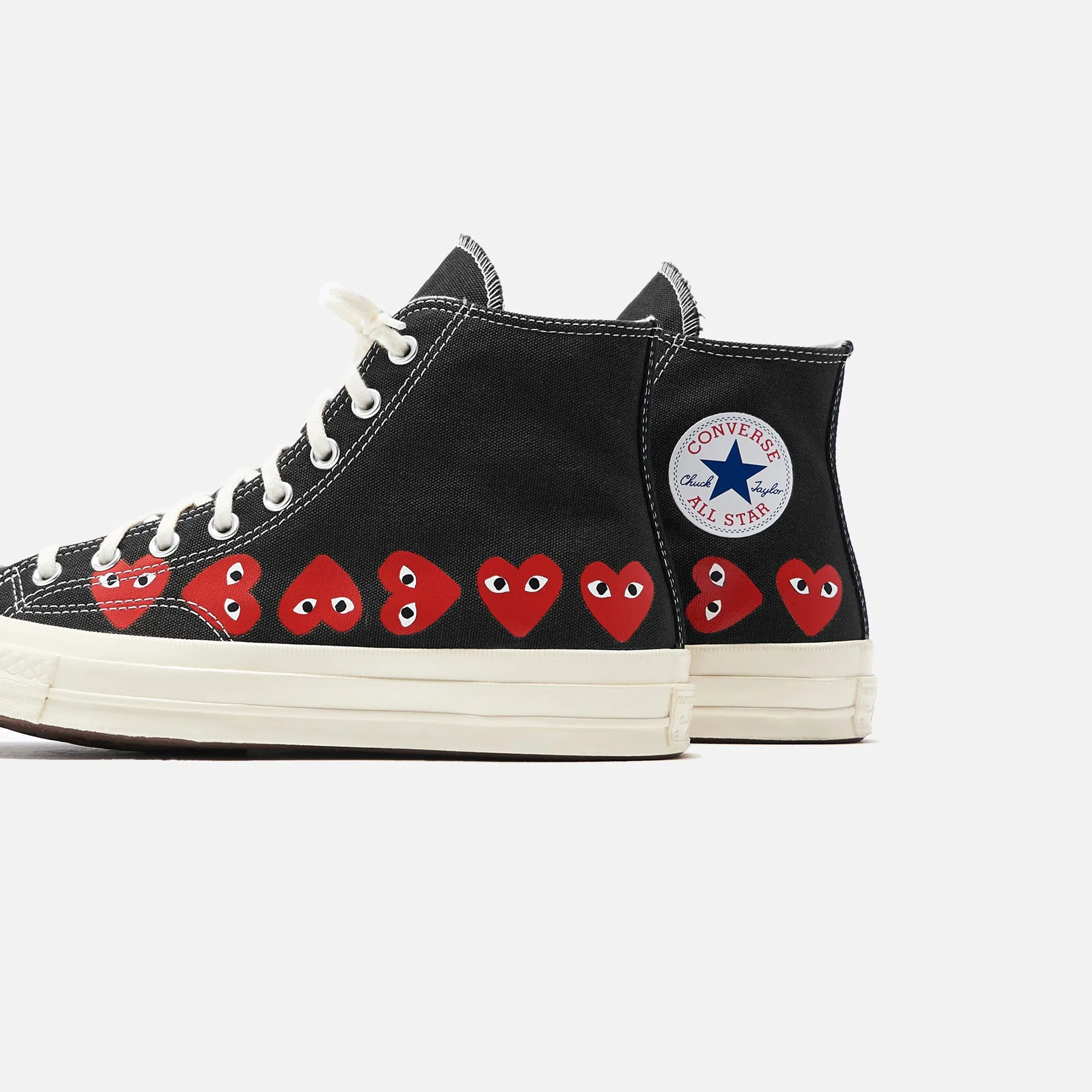 Comme Des Garons Play X Converse Multi Heart High Top - Black / Red Big Savings Footwear for the Fearless