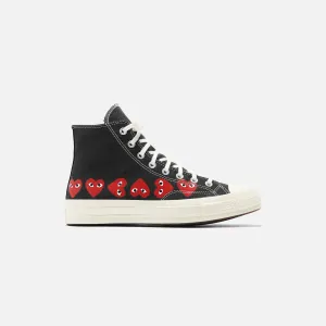 Feel the Energy Comme Des Garons Play X Converse Multi Heart High Top - Black / Red