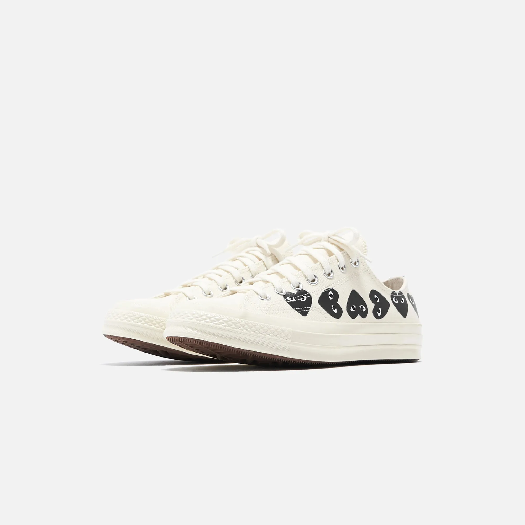 Comme Des Garons Play X Converse Multi Heart Low Top - Beige / Black Affordable