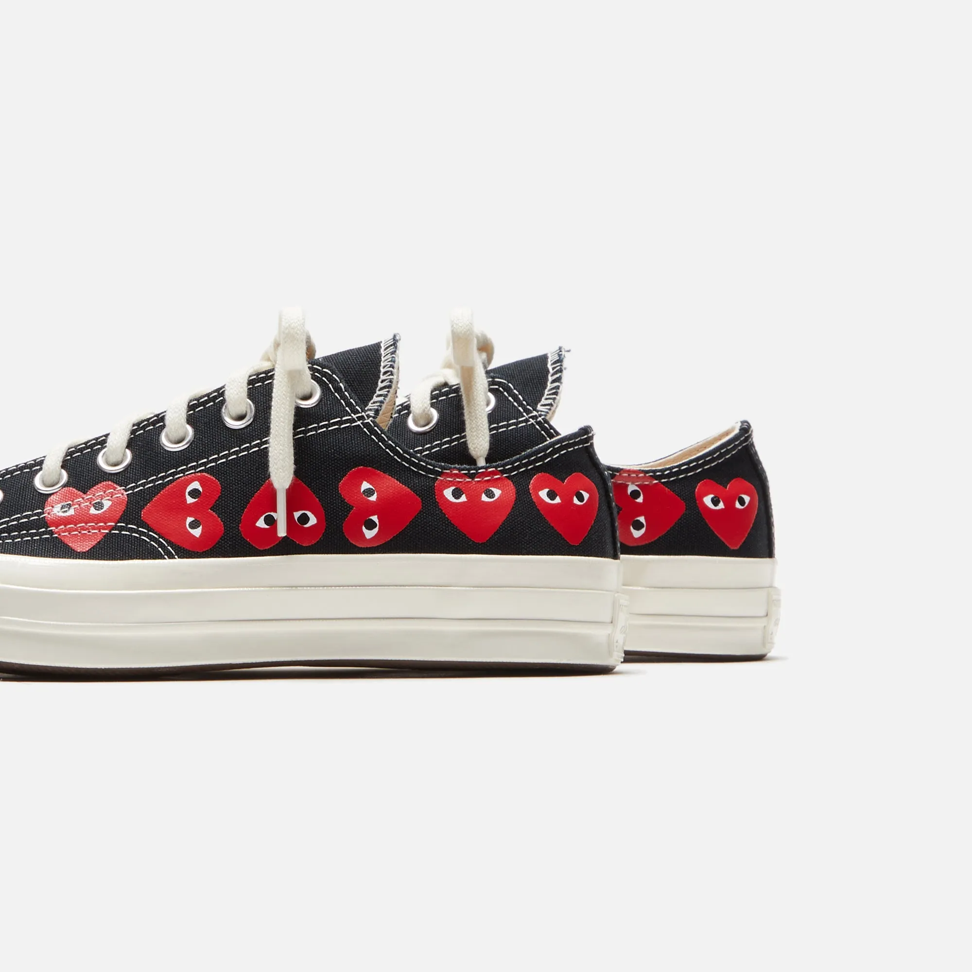 Comme Des Garons Play X Converse Multi Heart Low Top - Black / Red Rigorous Appeal