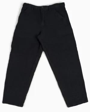 Comme Des Garons Shirt Boiled Wool Pants Black Comfortable Elastic Everlasting