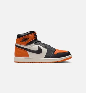 Air Jordan 1 Retro High Og Shattered Backboard Mens Lifestyle Shoe - Black/Black/Sail/Starfish RemovableFootbedInsert Slip-On Stretchable