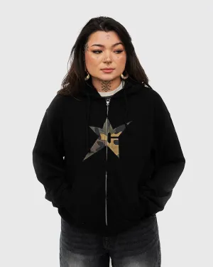 Carpet C Star Thermal Zip Up Hoodie - Black Pillowcase