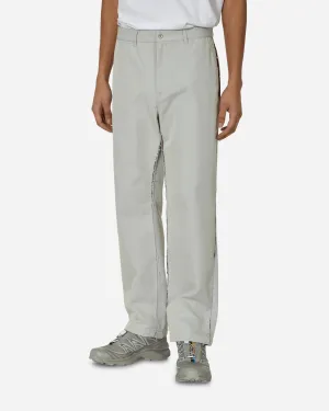 Contrast Mesh Panel Pants Light Grey Elegant Feature