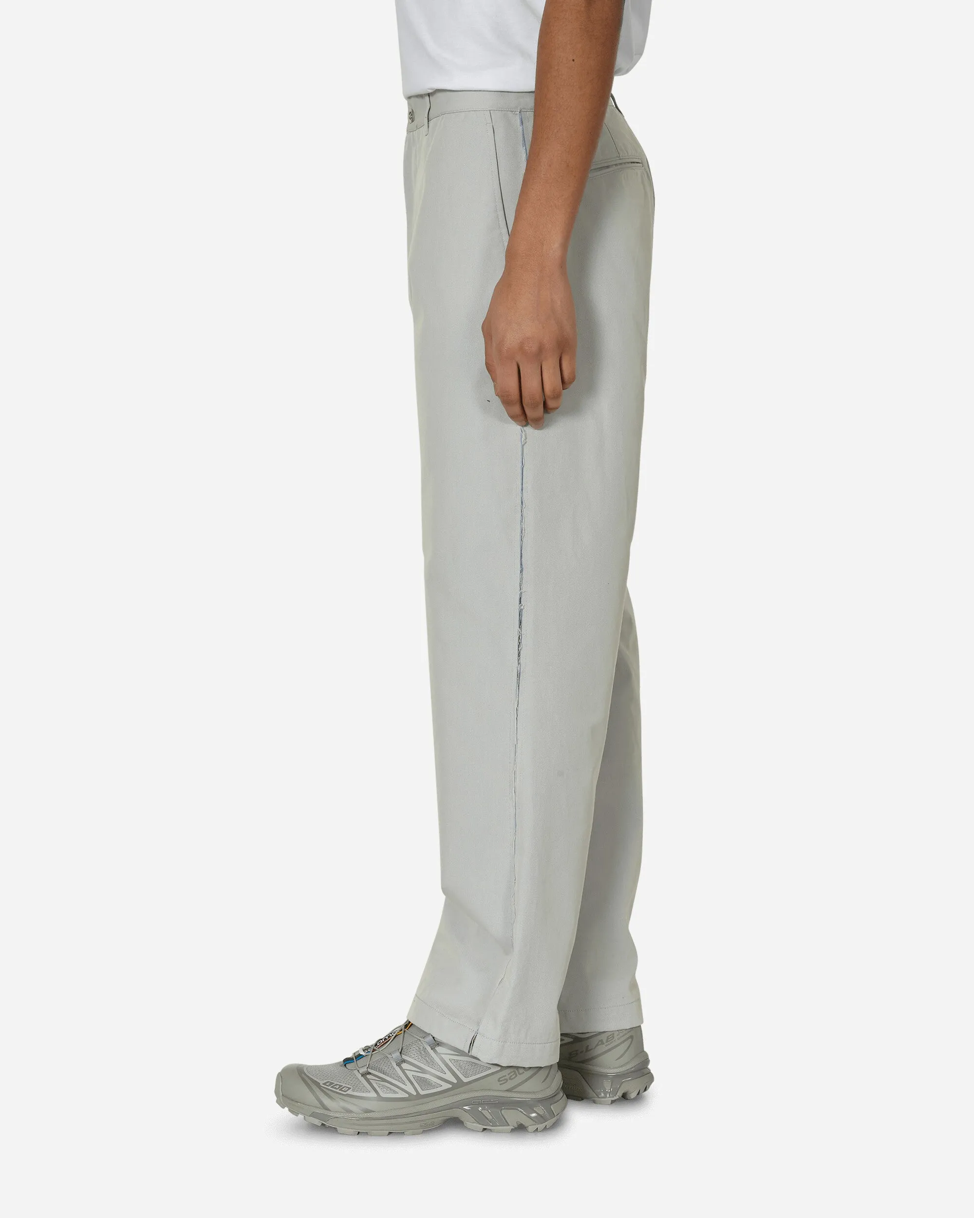 Rhenium Oxide Contrast Mesh Panel Pants Light Grey
