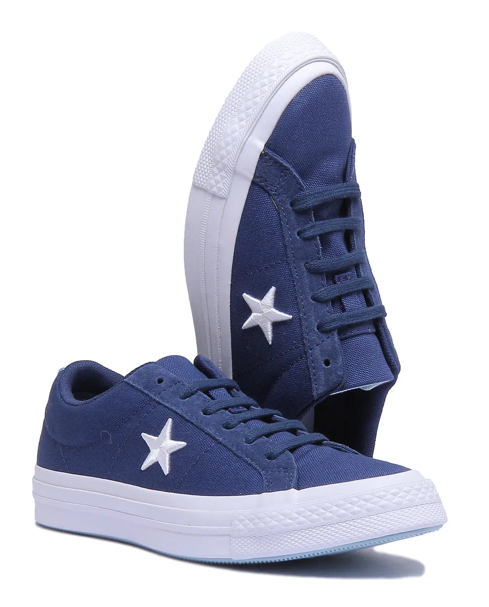 Converse 160598C One Star Low Trainer En Marine Pour Femmes Chaussures Converse