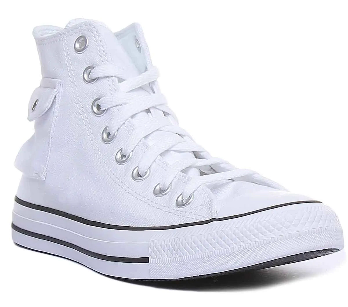 Converse 167045C CT All Star Hi Pocket Trainer En Blanc Pour Femmes Chaussures Converse