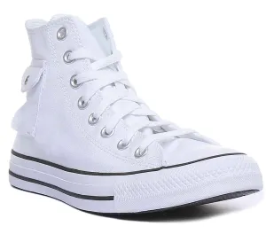 Converse 167045C CT All Star Hi Pocket Trainer En Blanc Pour Femmes Chaussures Converse