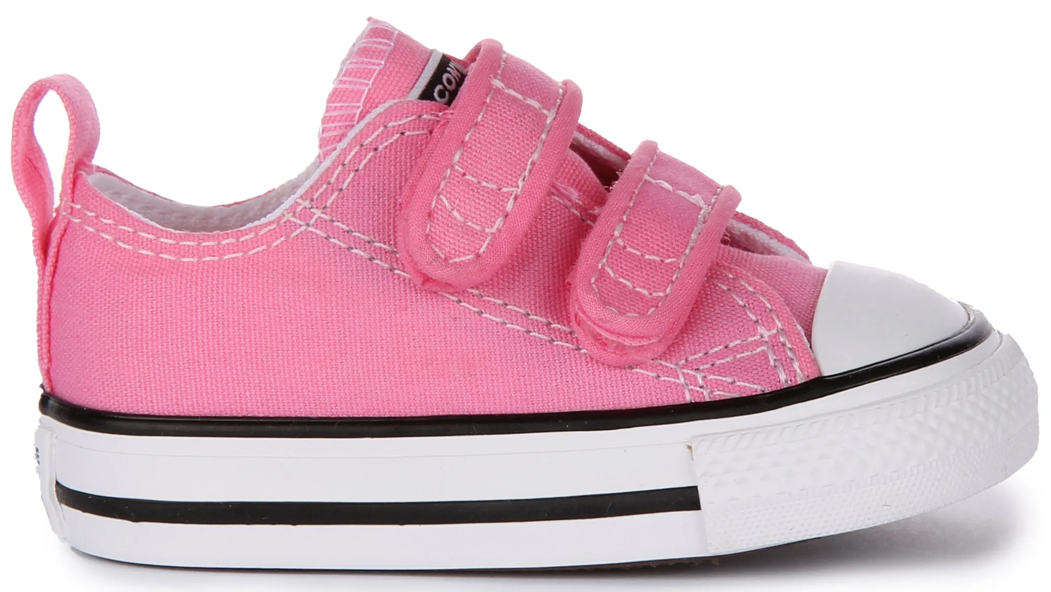 Converse All Star 709447C à velcro avec 2 bandes en rose pour chaussures bébé Converse