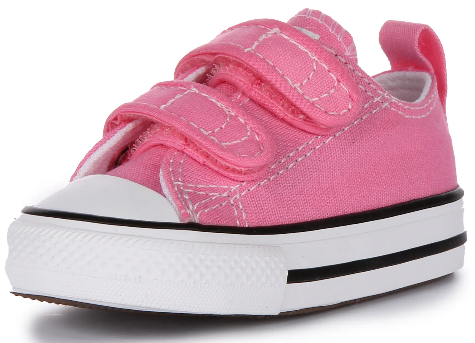 Converse All Star 709447C à velcro avec 2 bandes en rose pour chaussures bébé Converse