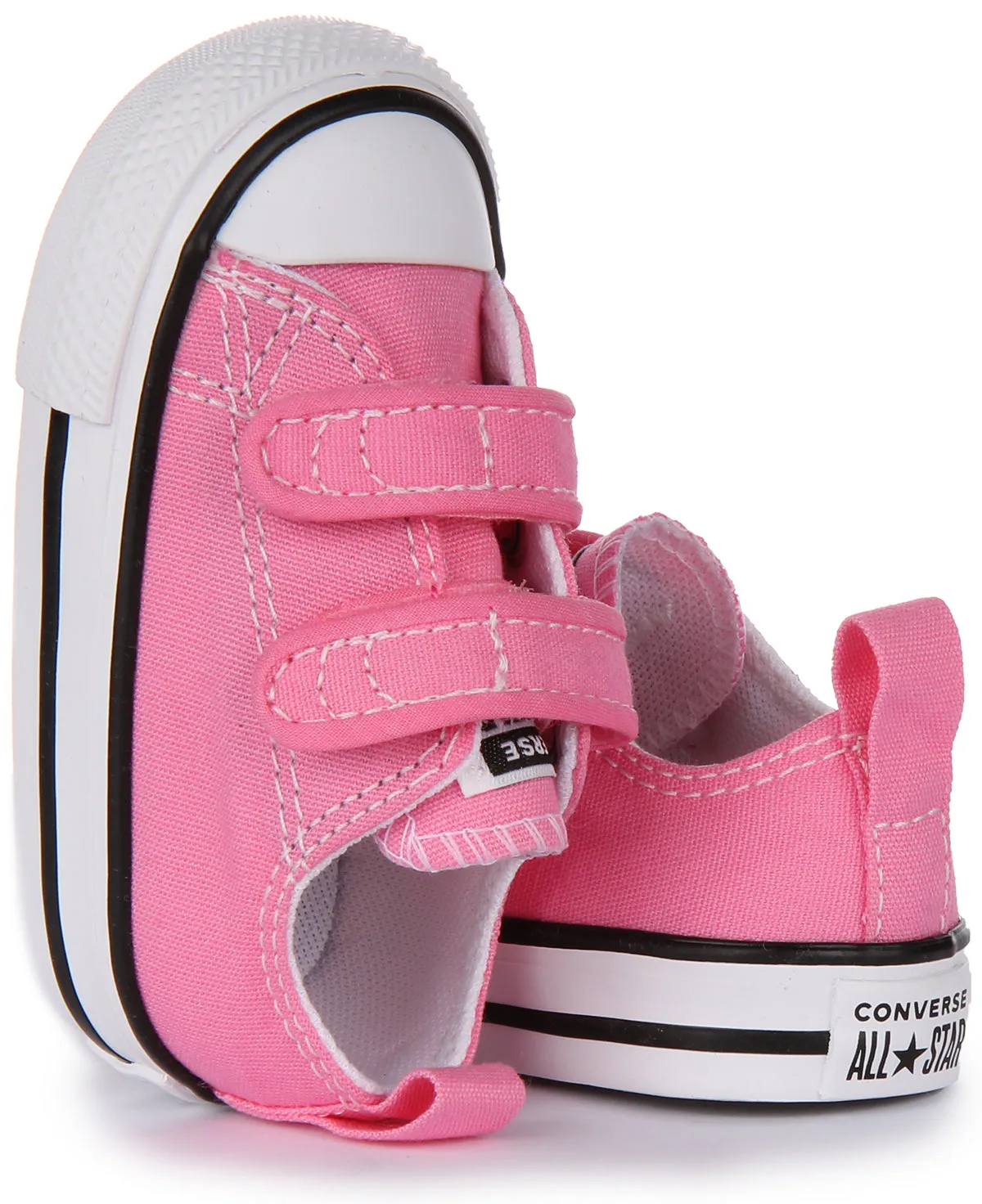 Converse All Star 709447C à velcro avec 2 bandes en rose pour chaussures bébé Converse