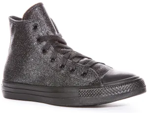 Converse All Star Hi A05432C en chaussures scintillantes noires Converse