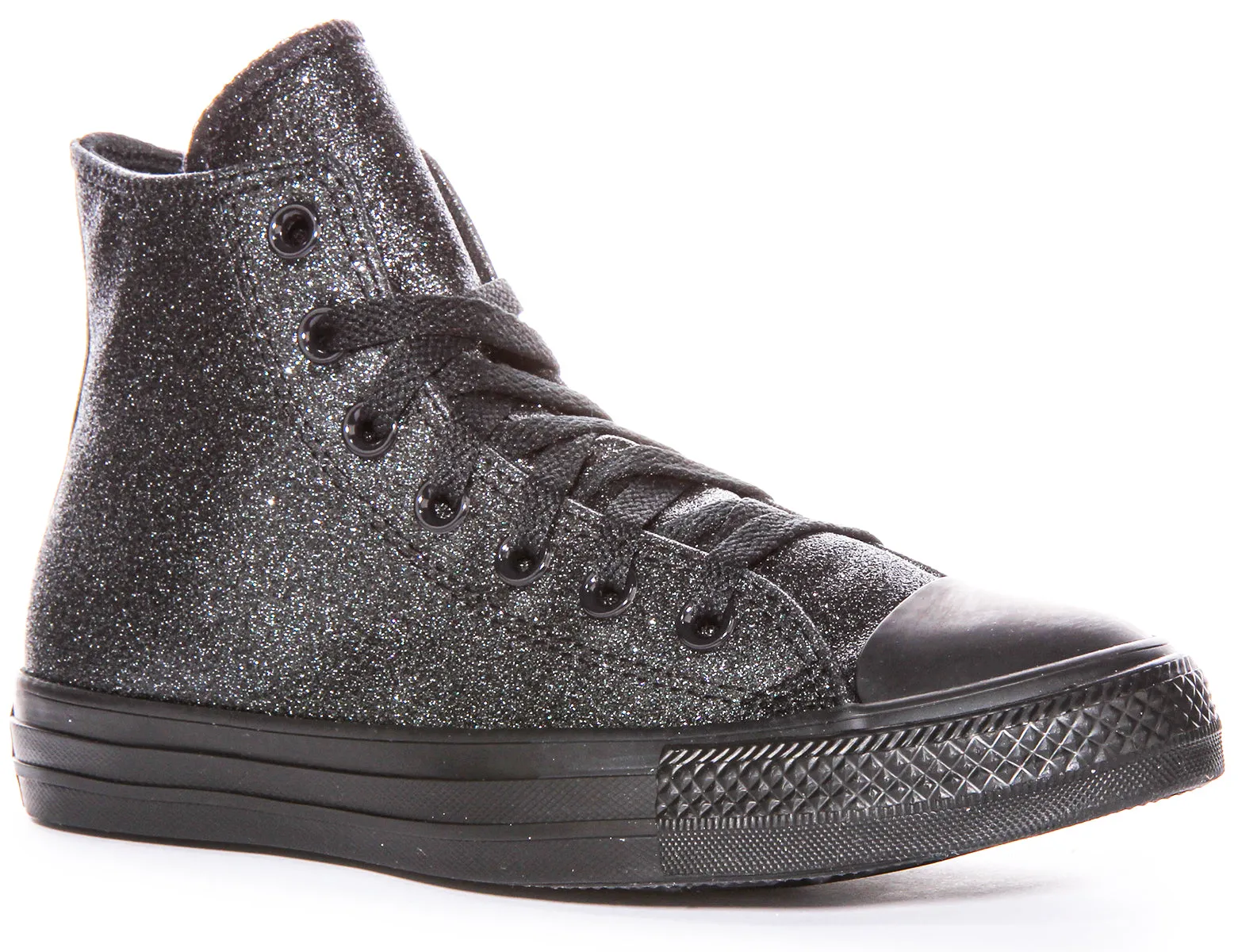 Converse All Star Hi A05432C en chaussures scintillantes noires Converse