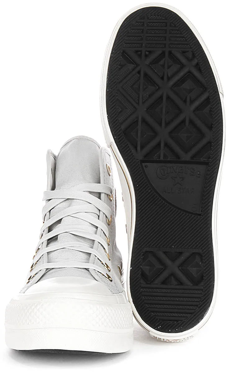 Converse All Star Lift Hi A08237C en chaussures gris clair Converse