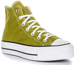 Converse All Star Lift Hi A08286C en chaussures vert olive Converse