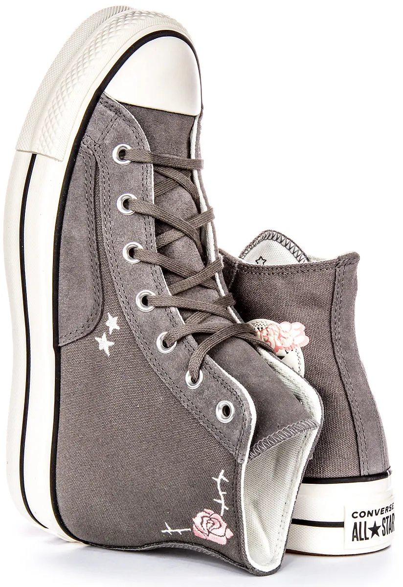 Converse All Star Lift Scribble A09165C En Gris Pour Femme Chaussures Converse