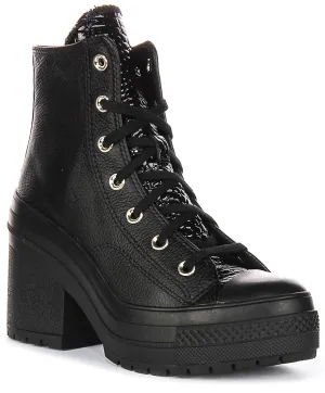 Converse Chuck 70 De Luxe Talon A12346C En Noir Chaussures Moc Croc Converse