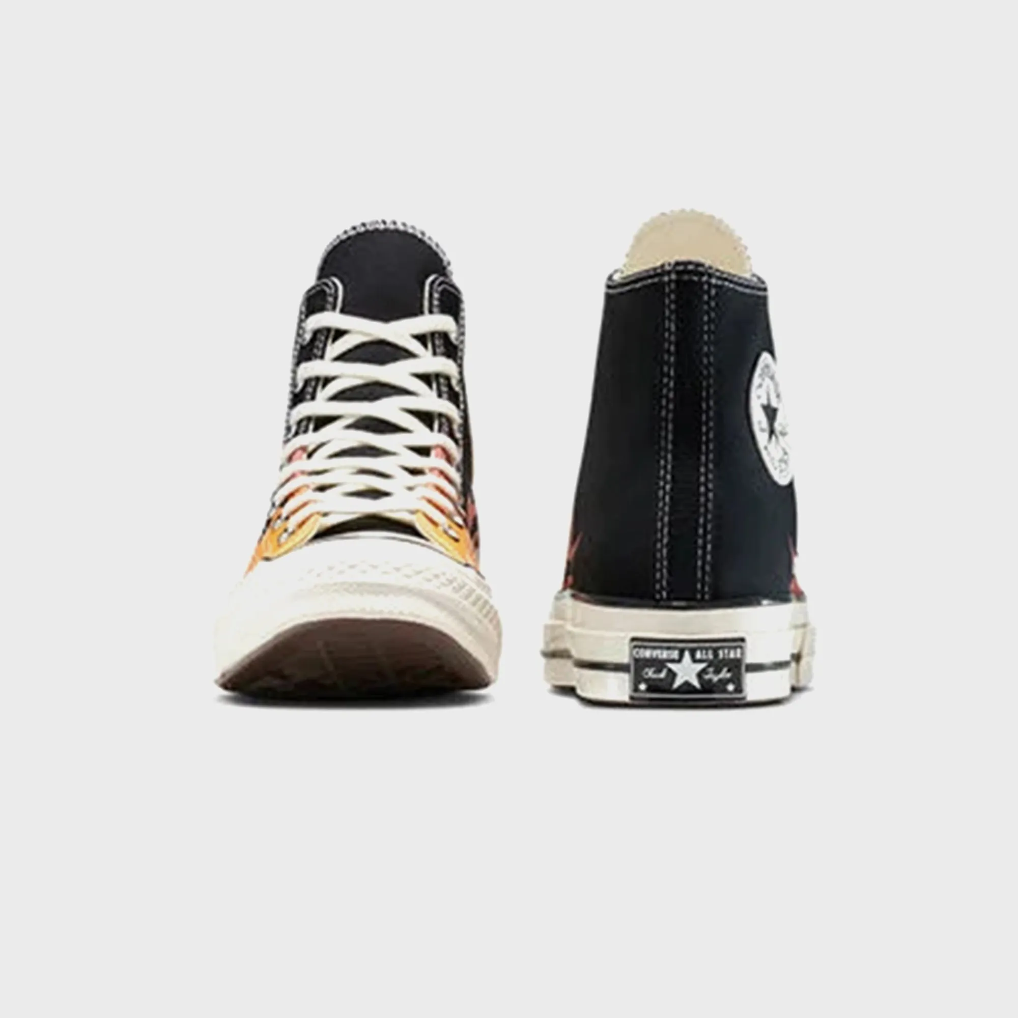 Converse Chuck 70 High Fire - Black / Red / Yellow Christmas Foot-Shape