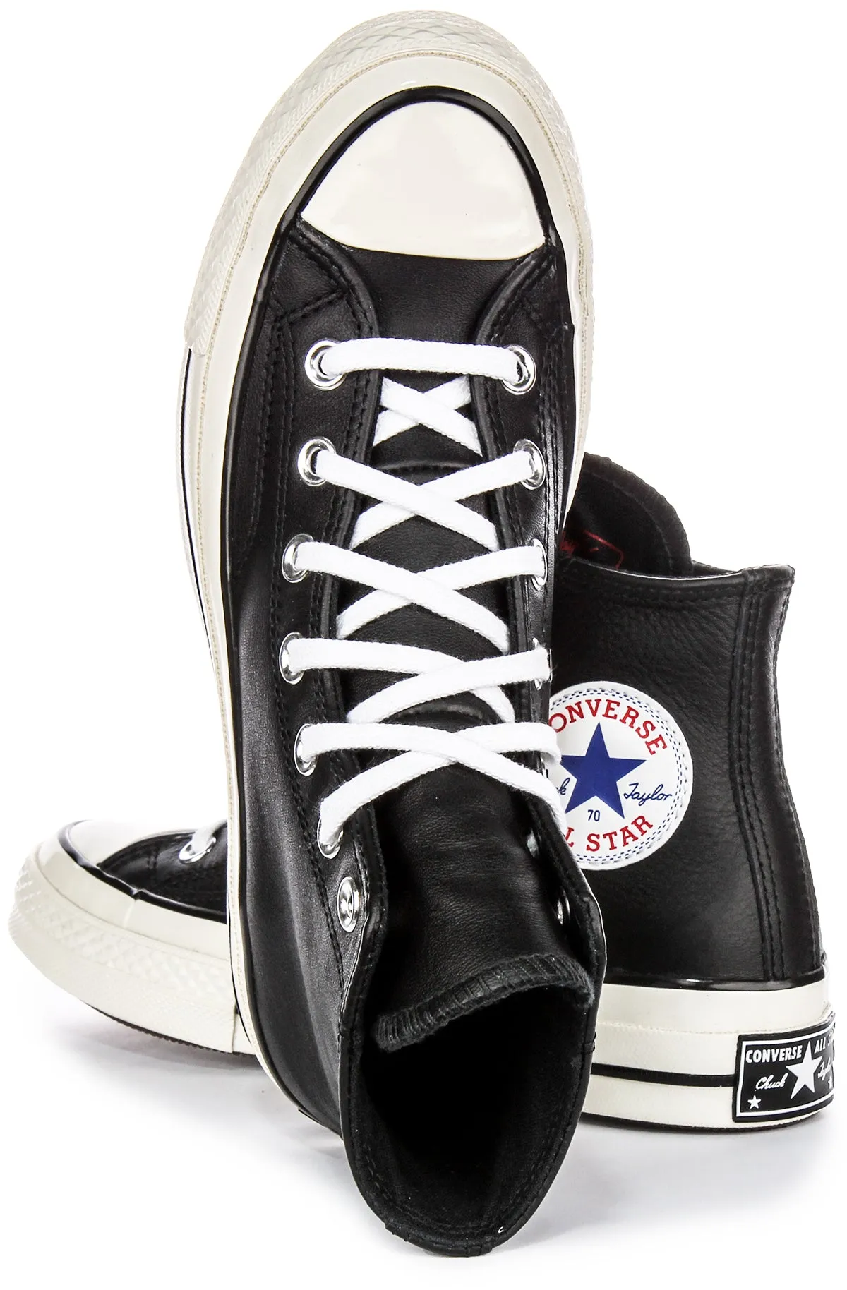 Converse Chuck 70s Hi A07200C En Cuir Noir et Blanc Converse