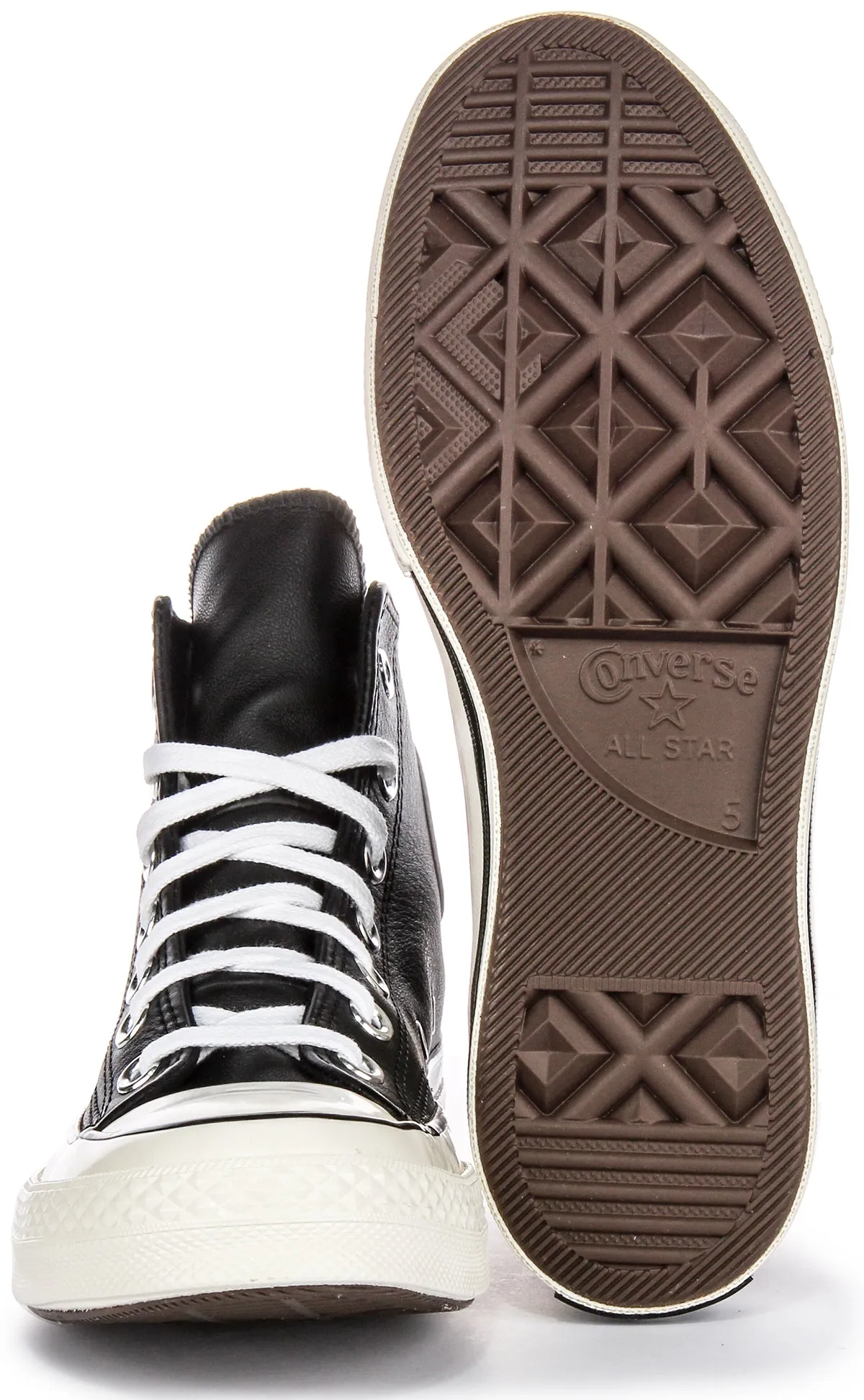 Converse Chuck 70s Hi A07200C En Cuir Noir et Blanc Converse