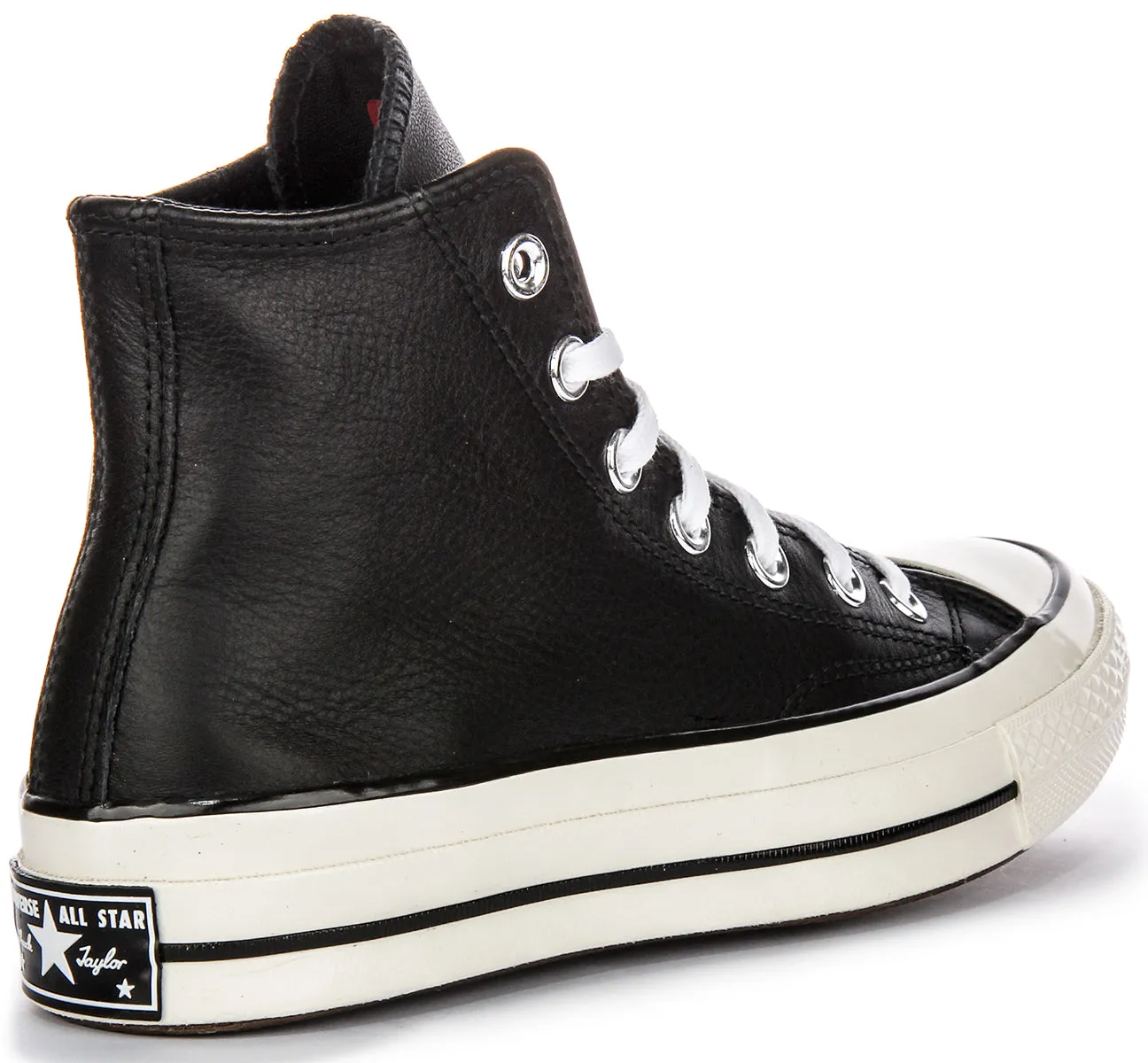 Converse Chuck 70s Hi A07200C En Cuir Noir et Blanc Converse