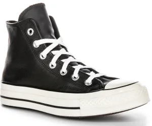 Converse Chuck 70s Hi A07200C En Cuir Noir et Blanc Converse