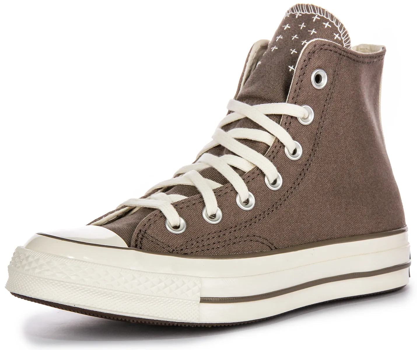 Converse Chuck 70s Hi A08529C en taupe avec un look usé