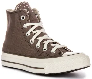 Converse Chuck 70s Hi A08529C en taupe avec un look usé