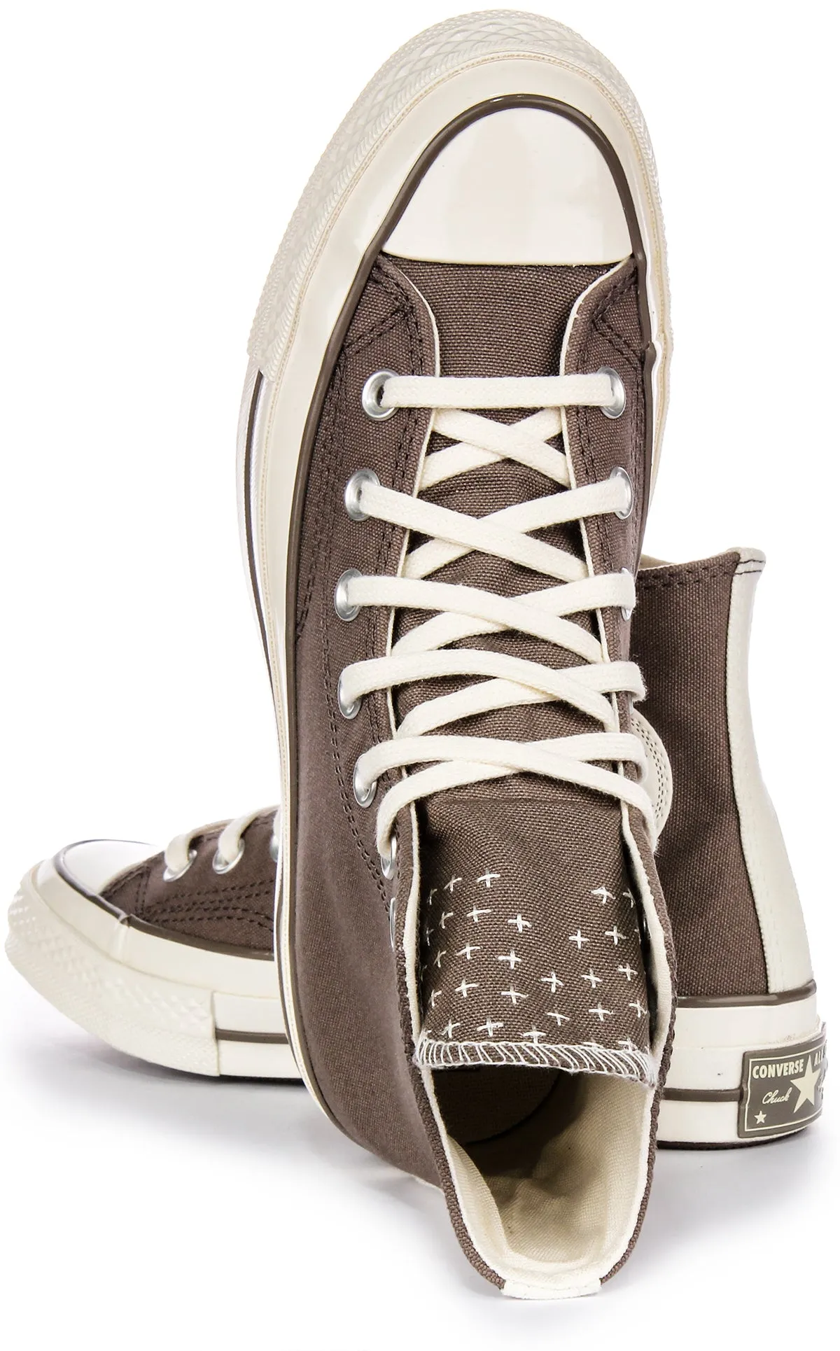 Converse Chuck 70s Hi A08529C en taupe avec un look usé