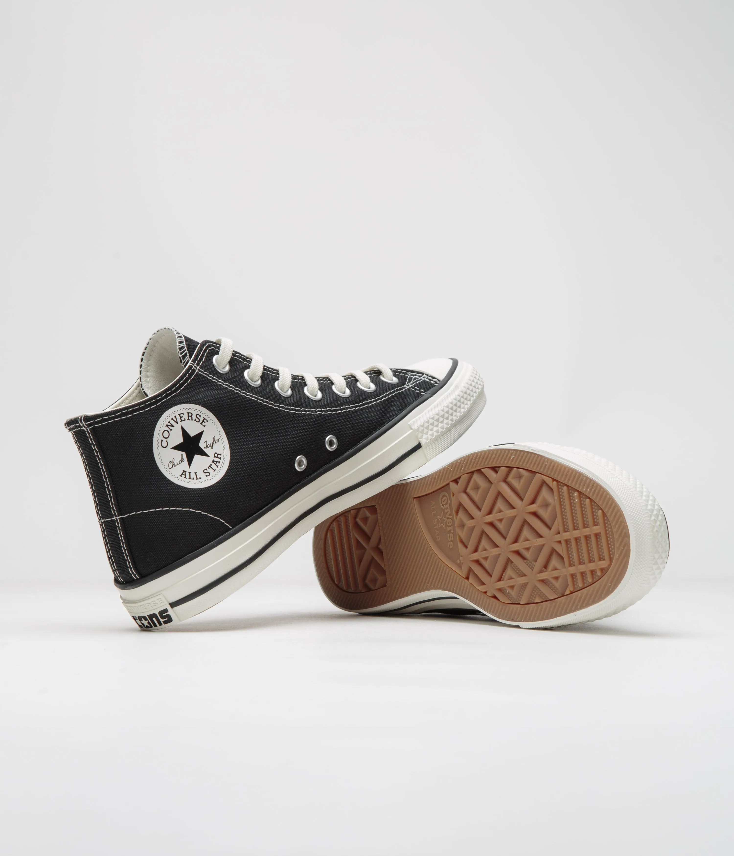 Chaussures Converse Cons CTAS Pro Mid Cut Off - Noir / Noir / Aigrette