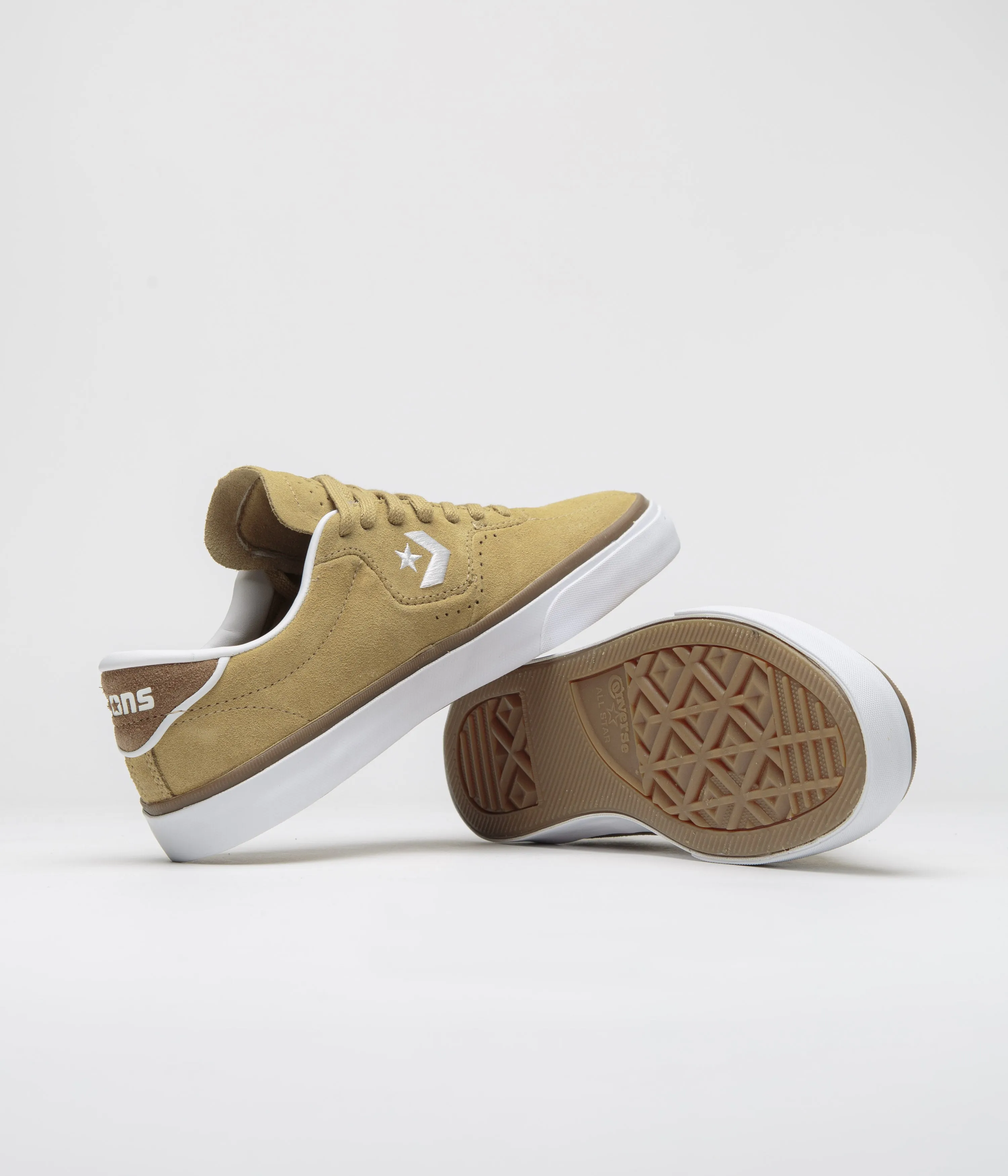 Chaussures Converse Cons Louie Lopez Pro Ox - Toadstool Tan / Dark Whiskey