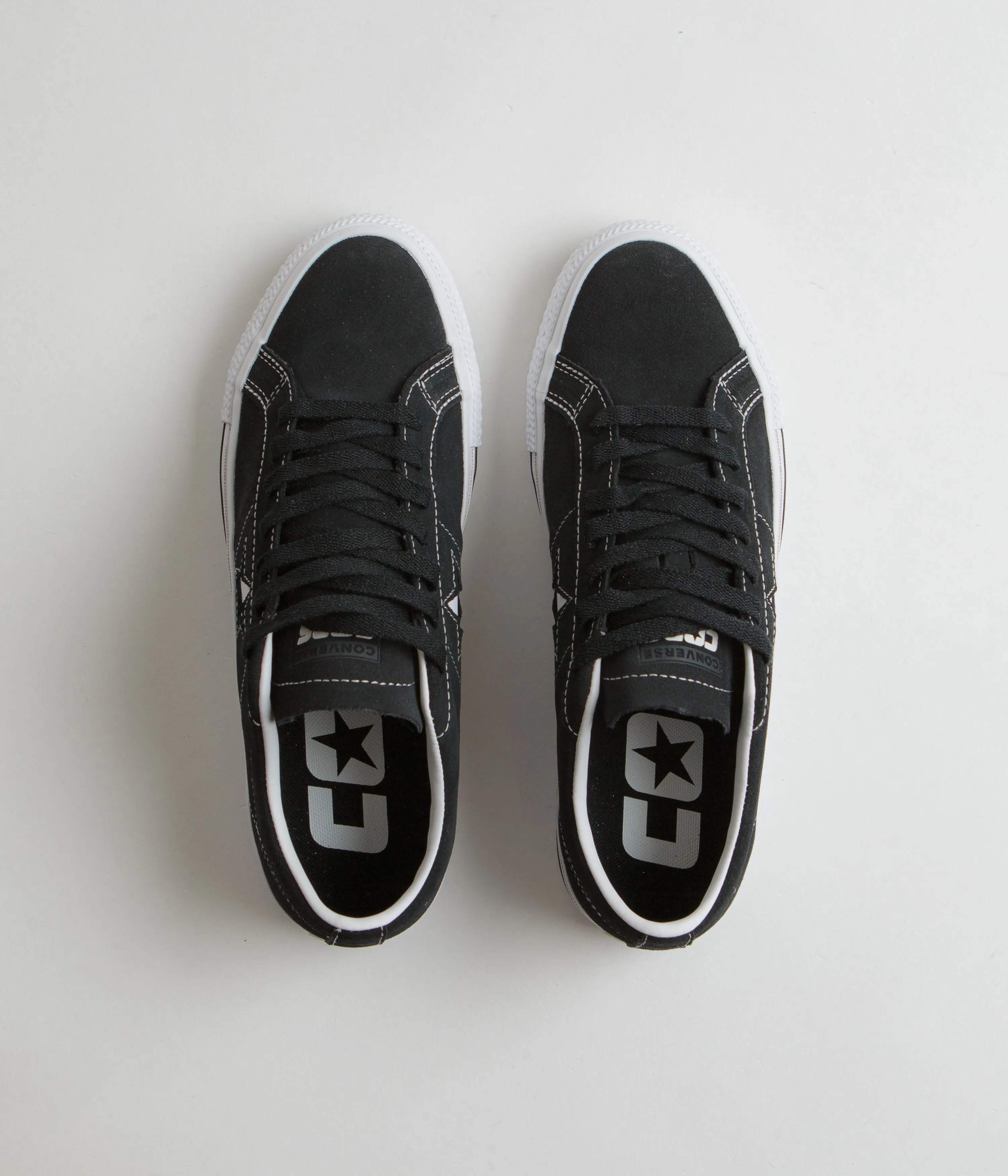 Chaussures Converse Cons One Star Pro en Suède Ox - Noir / Noir / Blanc
