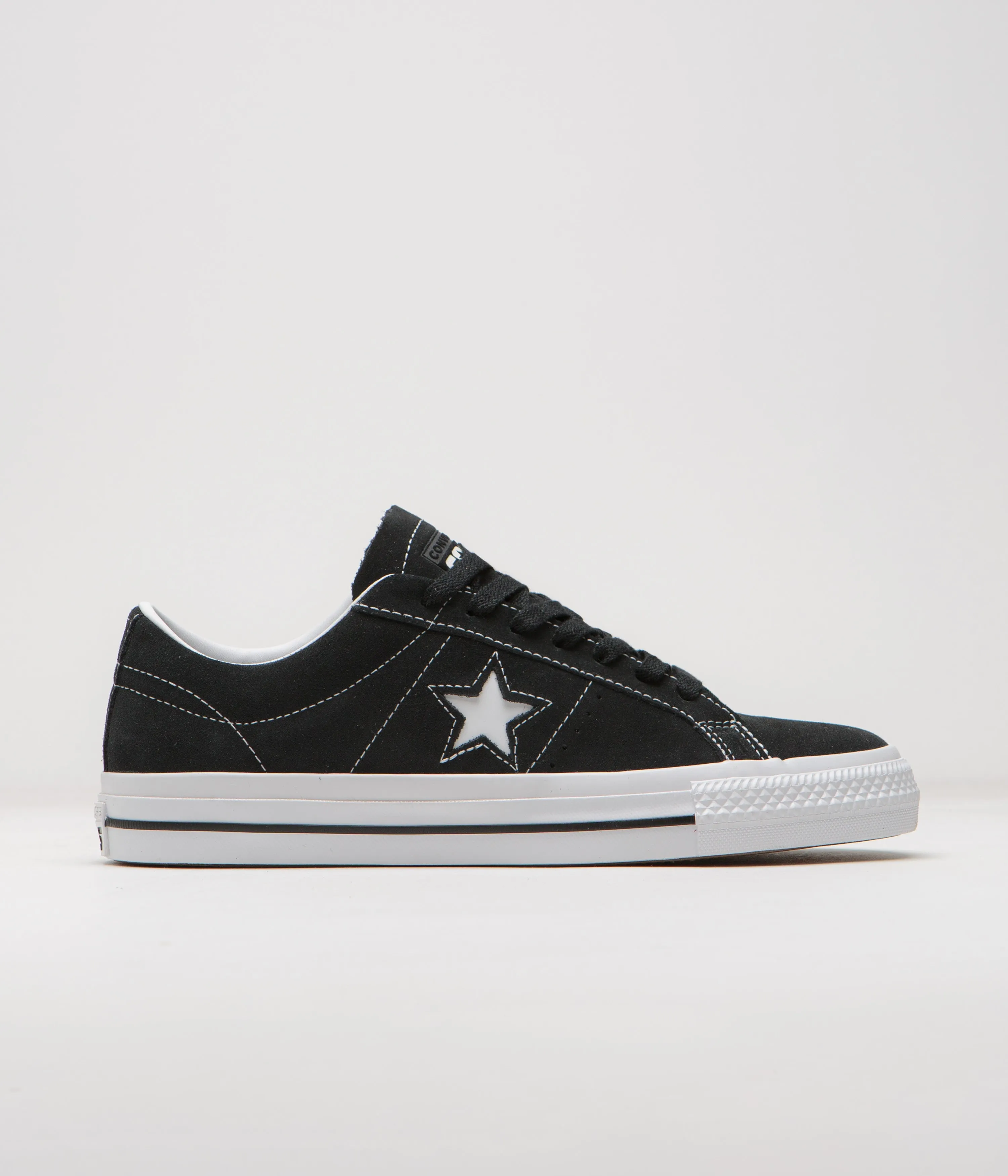 Chaussures Converse Cons One Star Pro en Suède Ox - Noir / Noir / Blanc