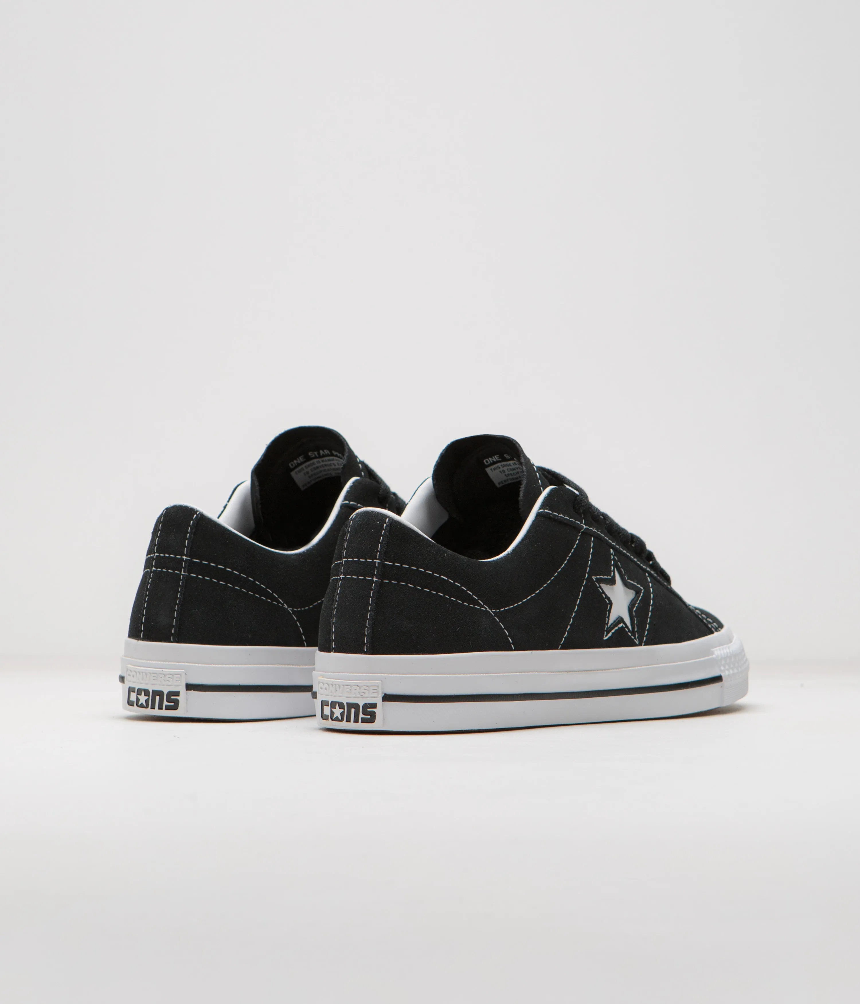 Chaussures Converse Cons One Star Pro en Suède Ox - Noir / Noir / Blanc