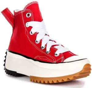 Converse Run Star Hike Sketch A10421C En Chaussures Rouge et Blanc Converse