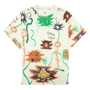 Converse - T-shirt unisexe Converse x Come Tees à motifs floraux triangulaires (10023506 A01)