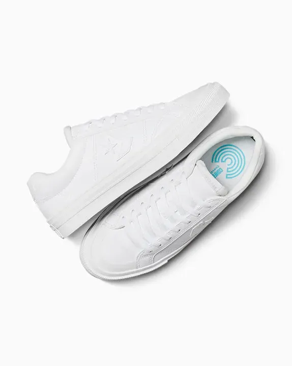 CONVERSE UNISEX SPORT FAUSSE PEAU TRIPLE BLANC CHAUSSURES DÉTENTE Shoes_Mens-Converse