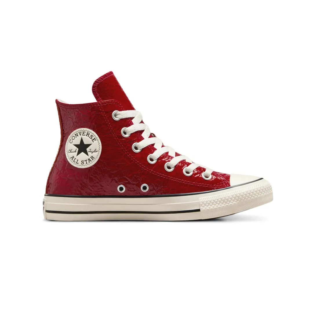 Converse - Chaussures montantes en cuir froissé Chuck Taylor All Star pour femme (A13385C)