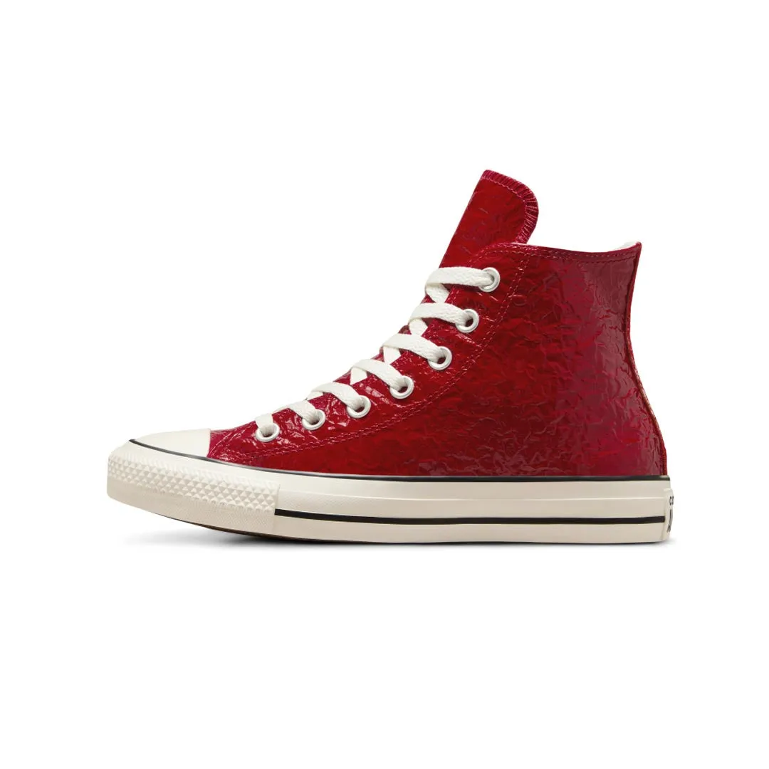Converse - Chaussures montantes en cuir froissé Chuck Taylor All Star pour femme (A13385C)