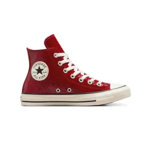 Converse - Chaussures montantes en cuir froissé Chuck Taylor All Star pour femme (A13385C)